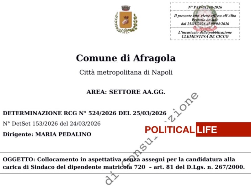 Afragola – la candidatura di Alessandra Iroso ufficializzata da una determina: non è solo politica, è&nbsp;sistema