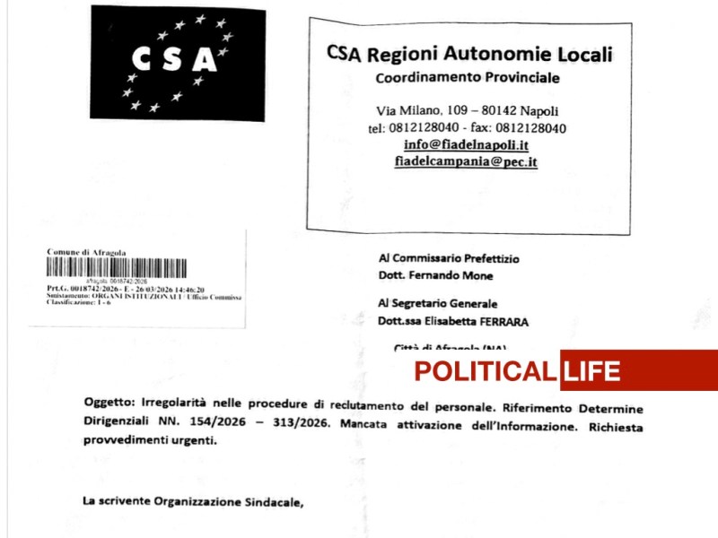 Afragola – I sindacati contro&nbsp;concorsopoli.